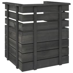 image-7 Piece Garden Pallet Lounge Set Solid Pinewood Dark Grey