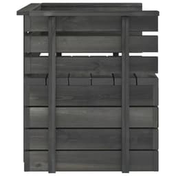 image-7 Piece Garden Pallet Lounge Set Solid Pinewood Dark Grey