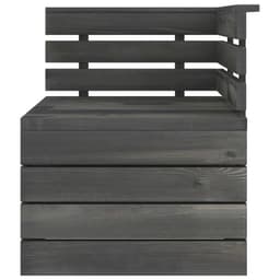 image-7 Piece Garden Pallet Lounge Set Solid Pinewood Dark Grey