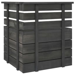 image-7 Piece Garden Pallet Lounge Set Solid Pinewood Dark Grey