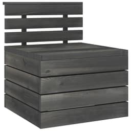 image-7 Piece Garden Pallet Lounge Set Solid Pinewood Dark Grey