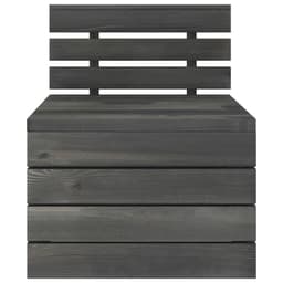 image-7 Piece Garden Pallet Lounge Set Solid Pinewood Dark Grey