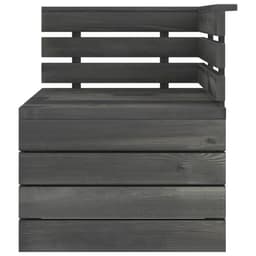 image-10 Piece Garden Pallet Lounge Set Solid Pinewood Dark Grey