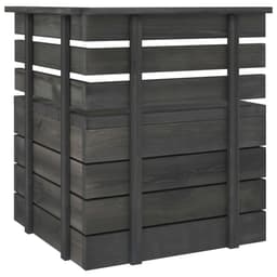 image-10 Piece Garden Pallet Lounge Set Solid Pinewood Dark Grey