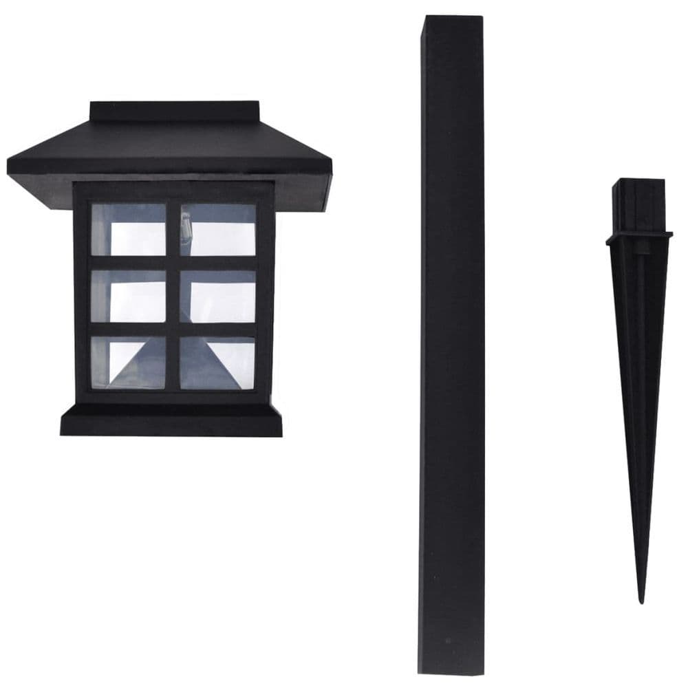 image-Outdoor Solar Lamp LED Light 12 pcs Spike 8,6 x 8,6 x 38 cm