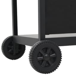 image-Gas BBQ Grill with 6 Cooking Zones Steel Black