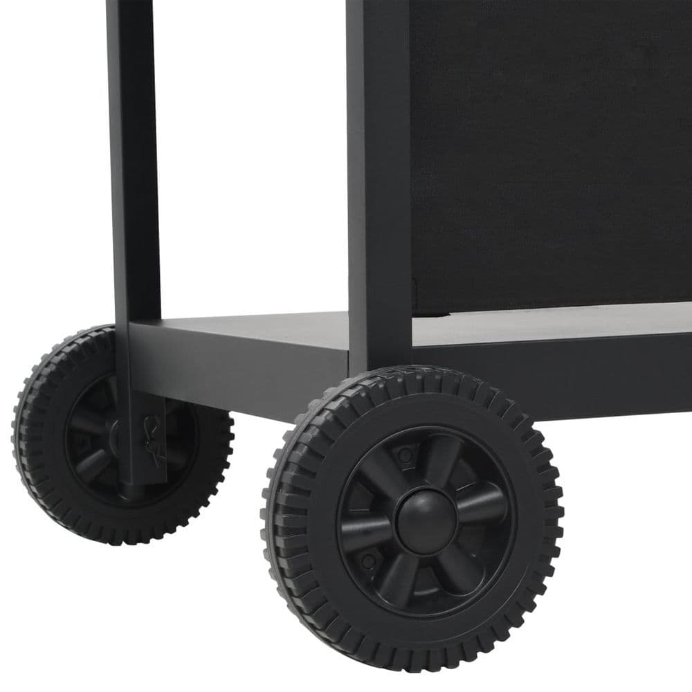 image-Gas BBQ Grill with 6 Cooking Zones Steel Black