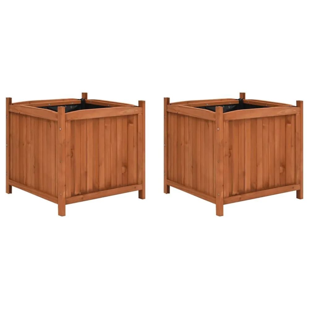 image-Raised Beds 2 pcs 50x50x50 cm Firwood