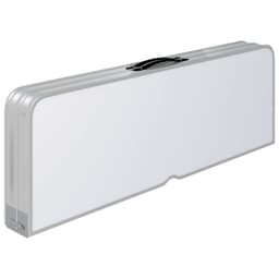 image-Folding Camping Table with 2 Benches Aluminium White