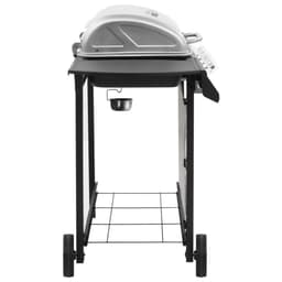 image-Gas BBQ Grill with 4 Burners Black and Silver