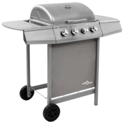 image-Gas BBQ Grill with 4 Burners Silver