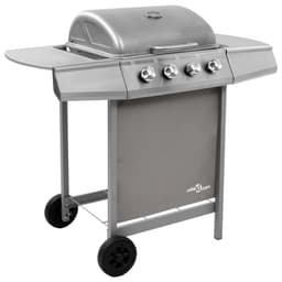 image-Gas BBQ Grill with 4 Burners Silver