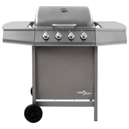 image-Gas BBQ Grill with 4 Burners Silver