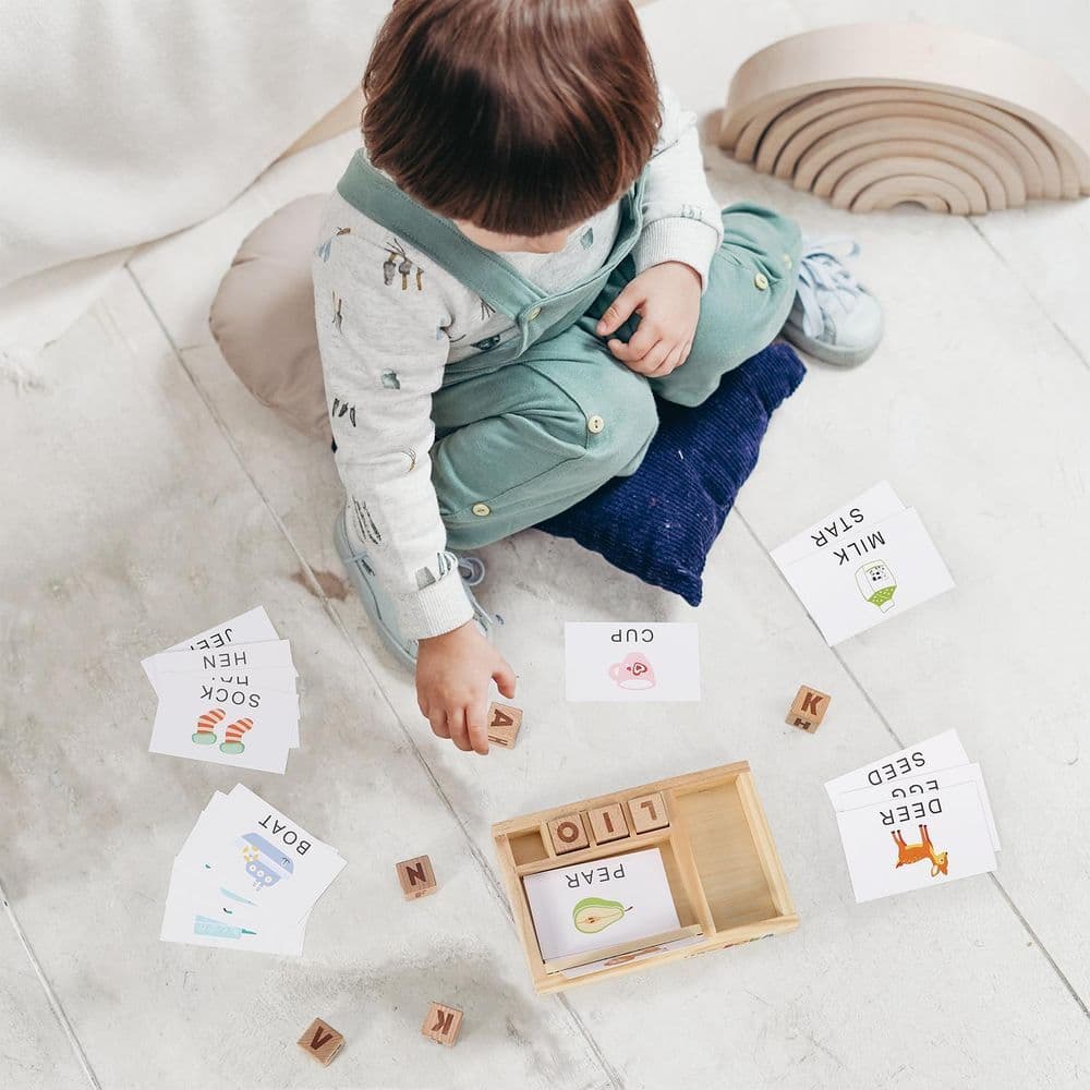 image-SOKA Wooden Spelling Game, Learning Matching Letter Memory Games for Children 3+