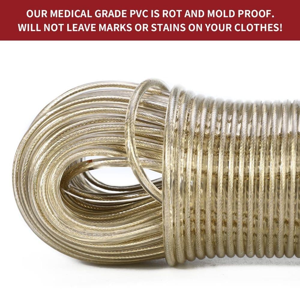 image-50M Washing Line Rope Laundry Dryer Water Resistant