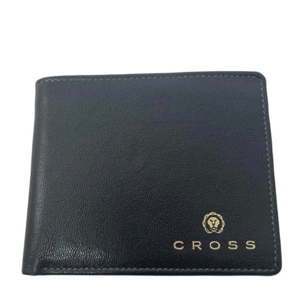 image-Cross Luxury Houston Slim Leather Wallet - Black