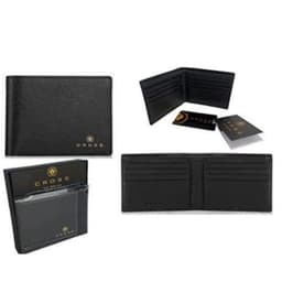 image-Cross Luxury Houston Slim Leather Wallet - Black