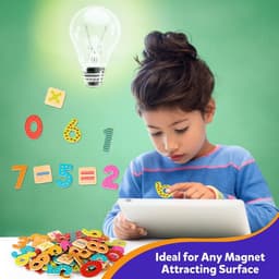 image-SOKA Magnetic Wooden Numbers (60 pcs) Developmental Toy Fridge Magnet Kids 3+