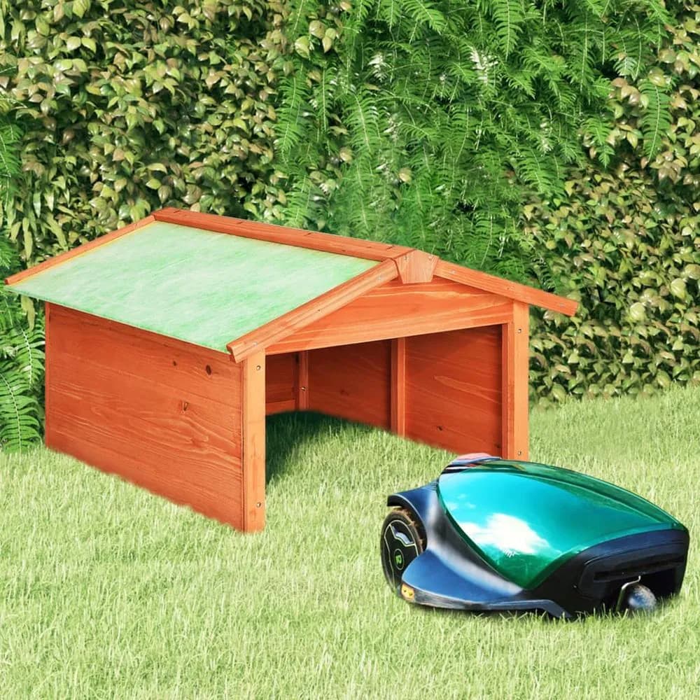 image-Robotic Lawn Mower Garage 72x87x50 cm Solid Firwood