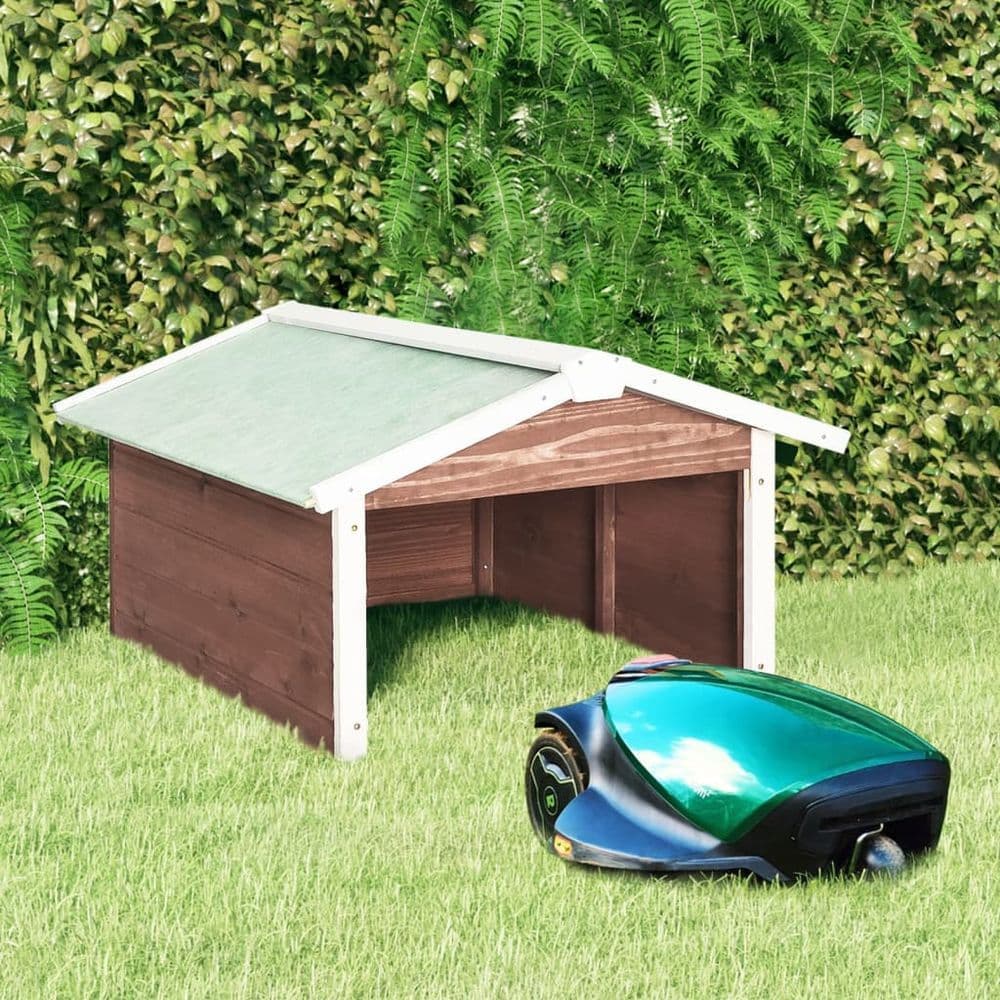 image-Robotic Lawn Mower Garage 72x87x50 cm Solid Firwood