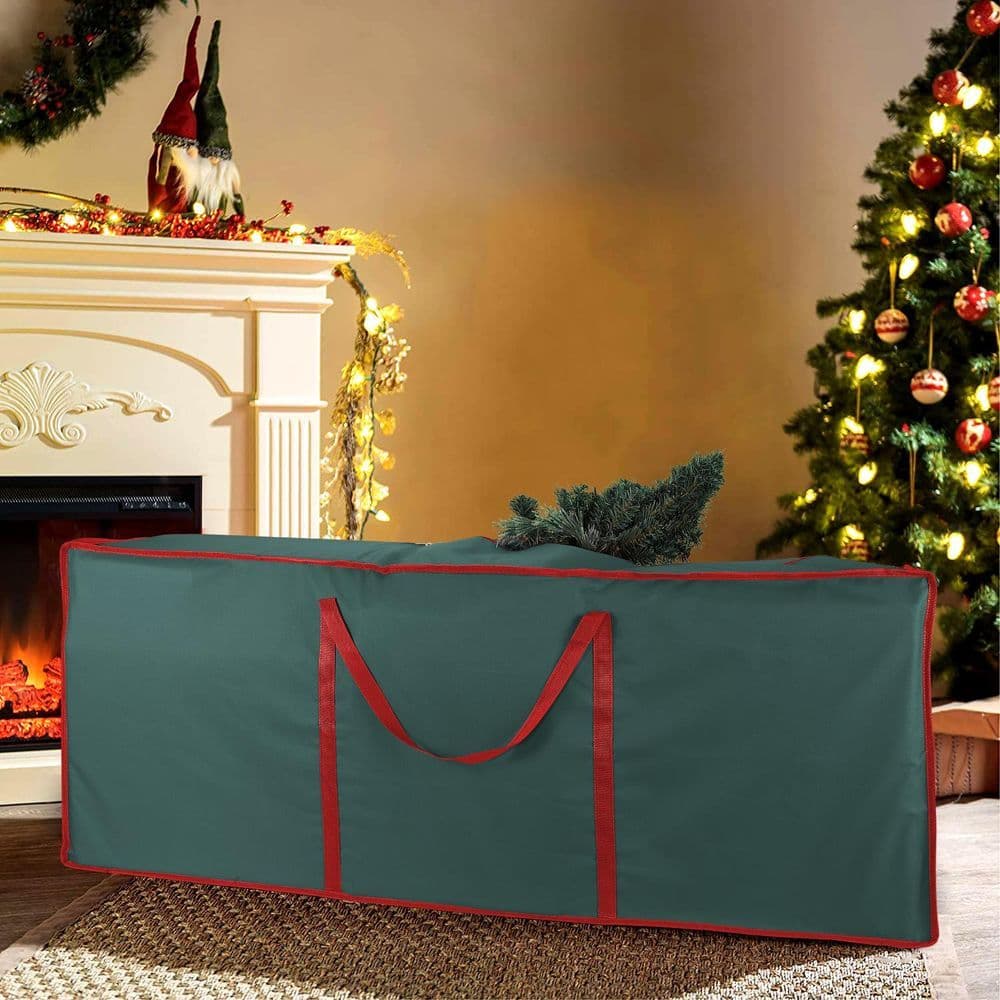 image-Christmas Xmas Tree Decoration Zip Up Jumbo Sack Fabric Storage Bag