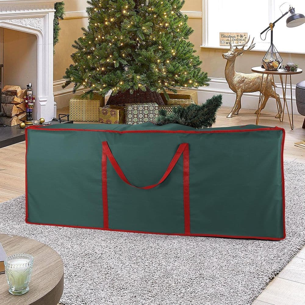 image-Christmas Xmas Tree Decoration Zip Up Jumbo Sack Fabric Storage Bag