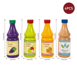 image-SOKA Wooden Pretend Play Kitchen Beverage Drinks Set Activity Toy Playset 2+