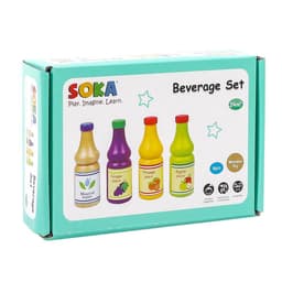 image-SOKA Wooden Pretend Play Kitchen Beverage Drinks Set Activity Toy Playset 2+