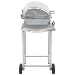 image-Gas BBQ Grill with 2 Cooking Zones Silver Stainless Steel