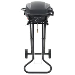 image-Portable Gas BBQ Grill with Cooking Zone Black