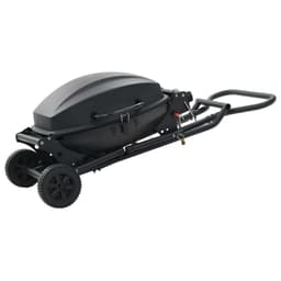 image-Portable Gas BBQ Grill with Cooking Zone Black