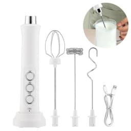 image-3 in 1 Milk Frother Electric Milk Foamer Coffee Blender Portable Mini