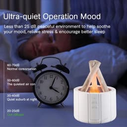 image-Simulated Flame Aroma Diffuser Bonfire Air Humidifier Ultrasonic Cool