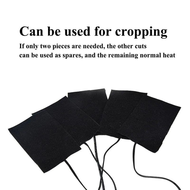 image-USB Charging Clothing Heating Pad 45℃-65℃ Vest Heater Winter Warm Camping Hiking Ski Cycling Pants Carbon Fiber Heated Pads