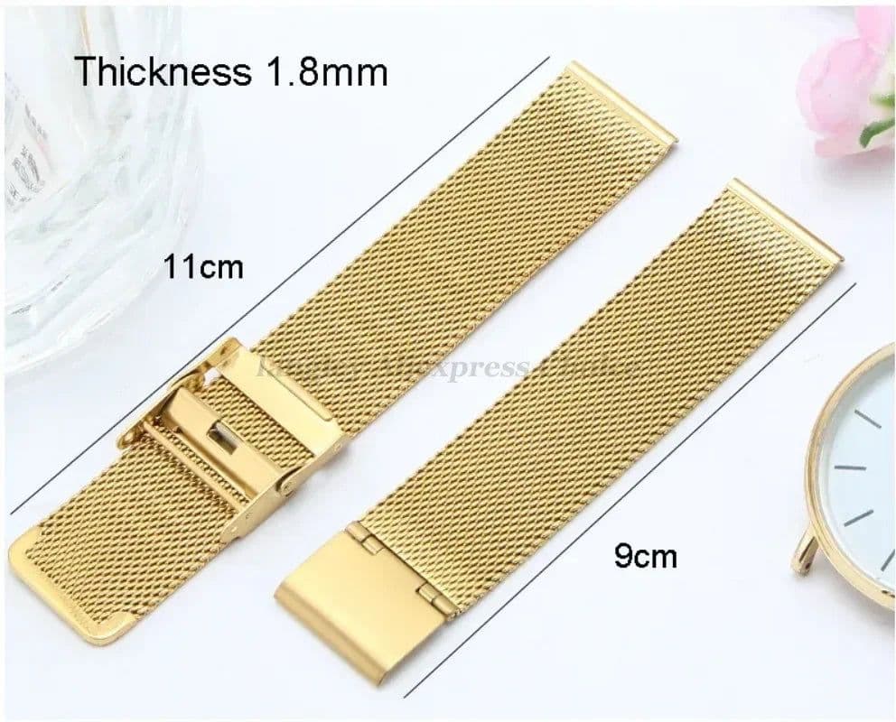 image-Langley Milanese Watchband with Double Safety Buckle - Custom Fit Bracelet
