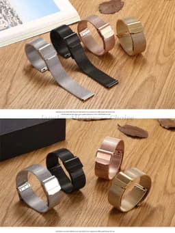 image-Langley Milanese Watchband with Double Safety Buckle - Custom Fit Bracelet