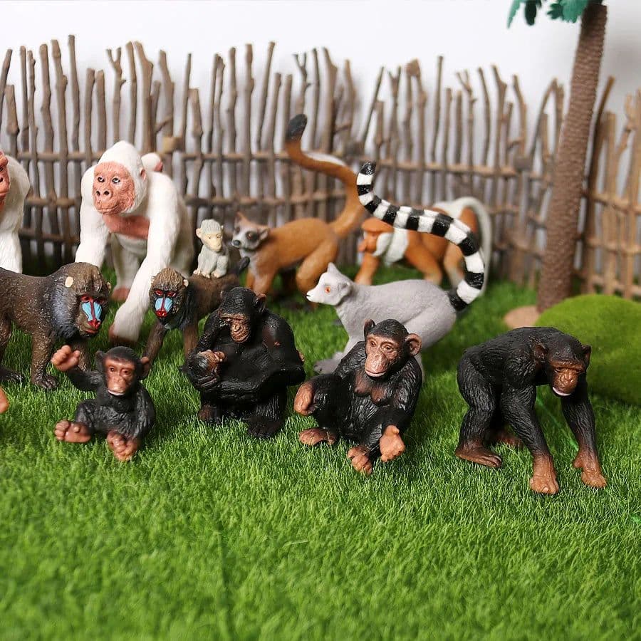 image-SamKaLa Chimpanzee Animal Model - Educational Toy Figurine for Kids