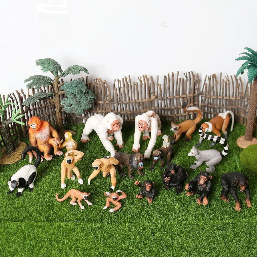 image-SamKaLa Chimpanzee Animal Model - Educational Toy Figurine for Kids