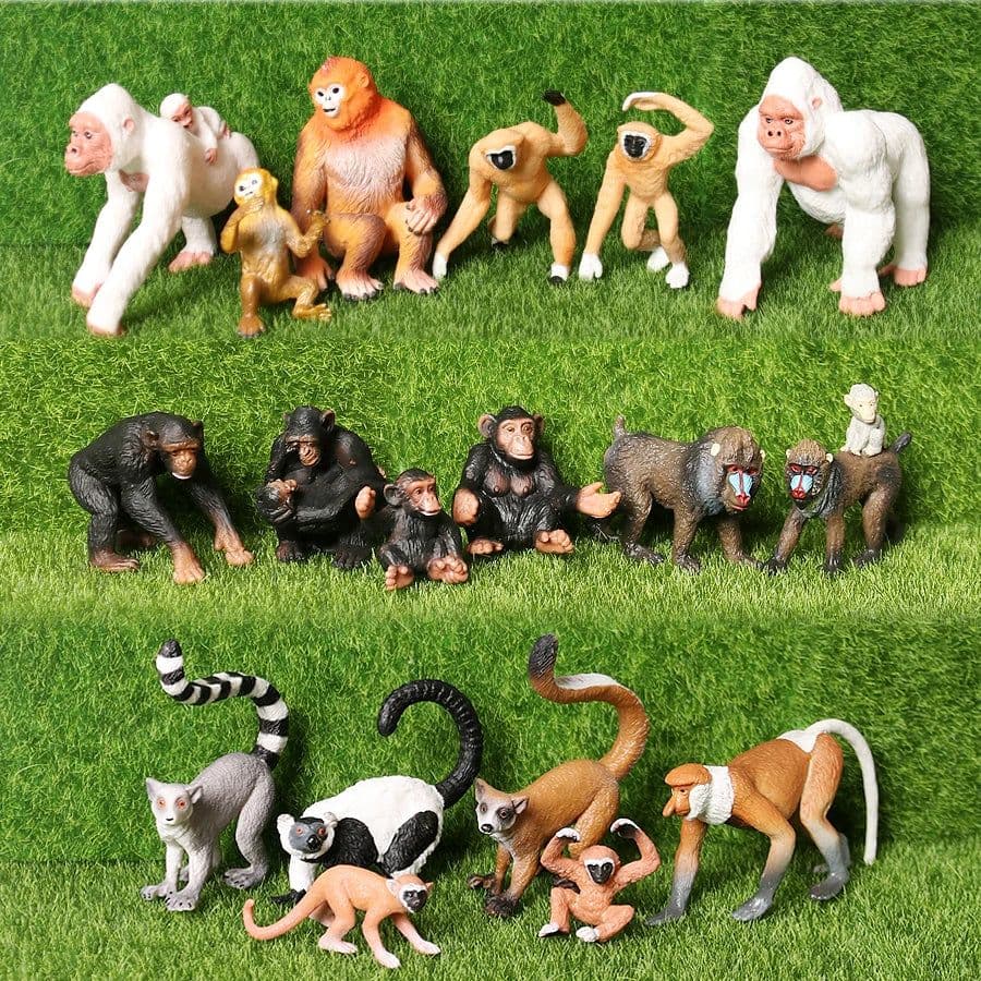 image-SamKaLa Chimpanzee Animal Model - Educational Toy Figurine for Kids