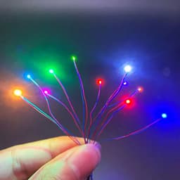 image-TERAYSUN 0402 SMD LED Lights - Pre-soldered for Easy Installation - Set of 10