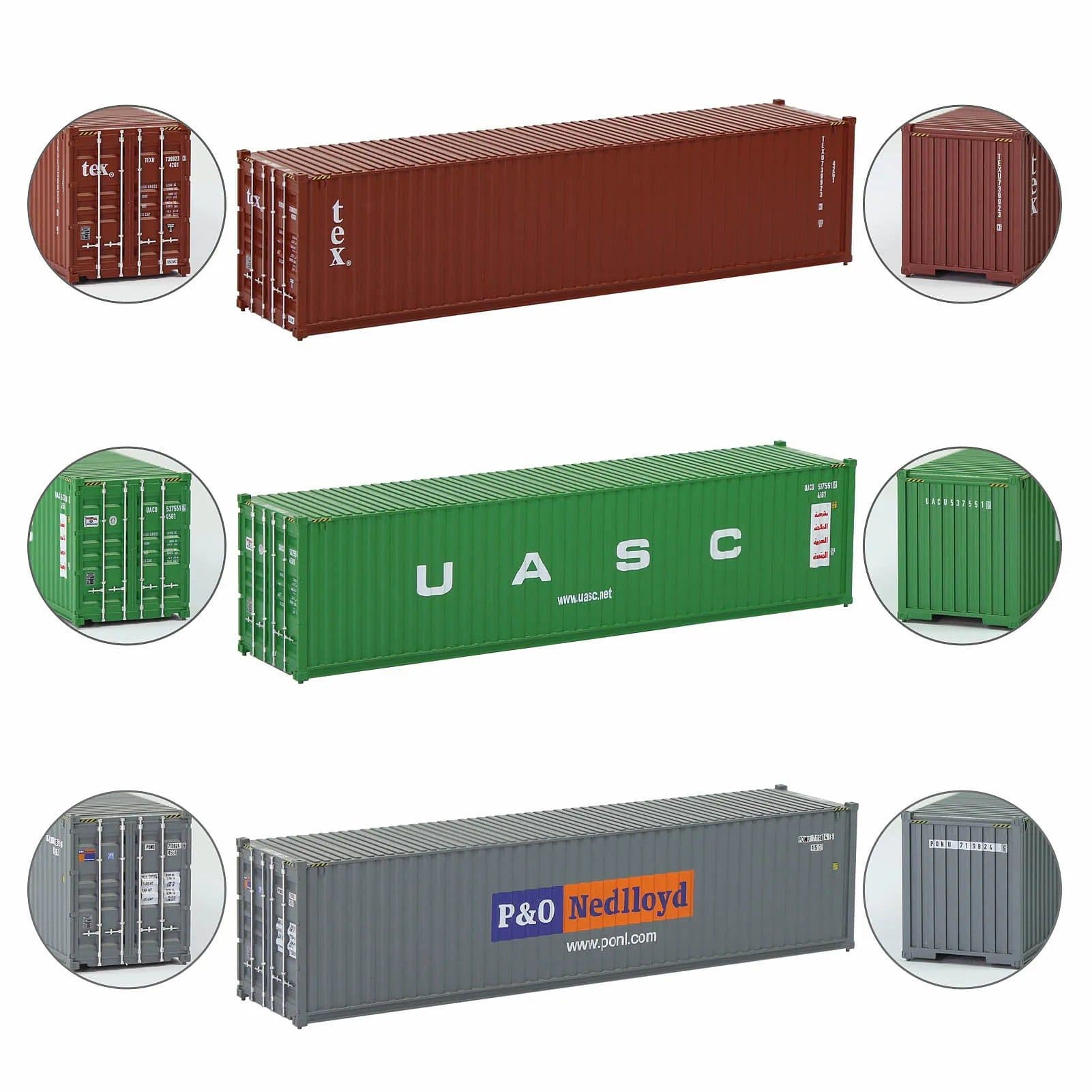 image-Evemodel 1:87 Scale Plastic Train Container Model - Perfect for HO Scale