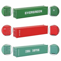 image-Evemodel 1:87 Scale Plastic Train Container Model - Perfect for HO Scale