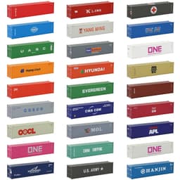 image-Evemodel 1:87 Scale Plastic Train Container Model - Perfect for HO Scale