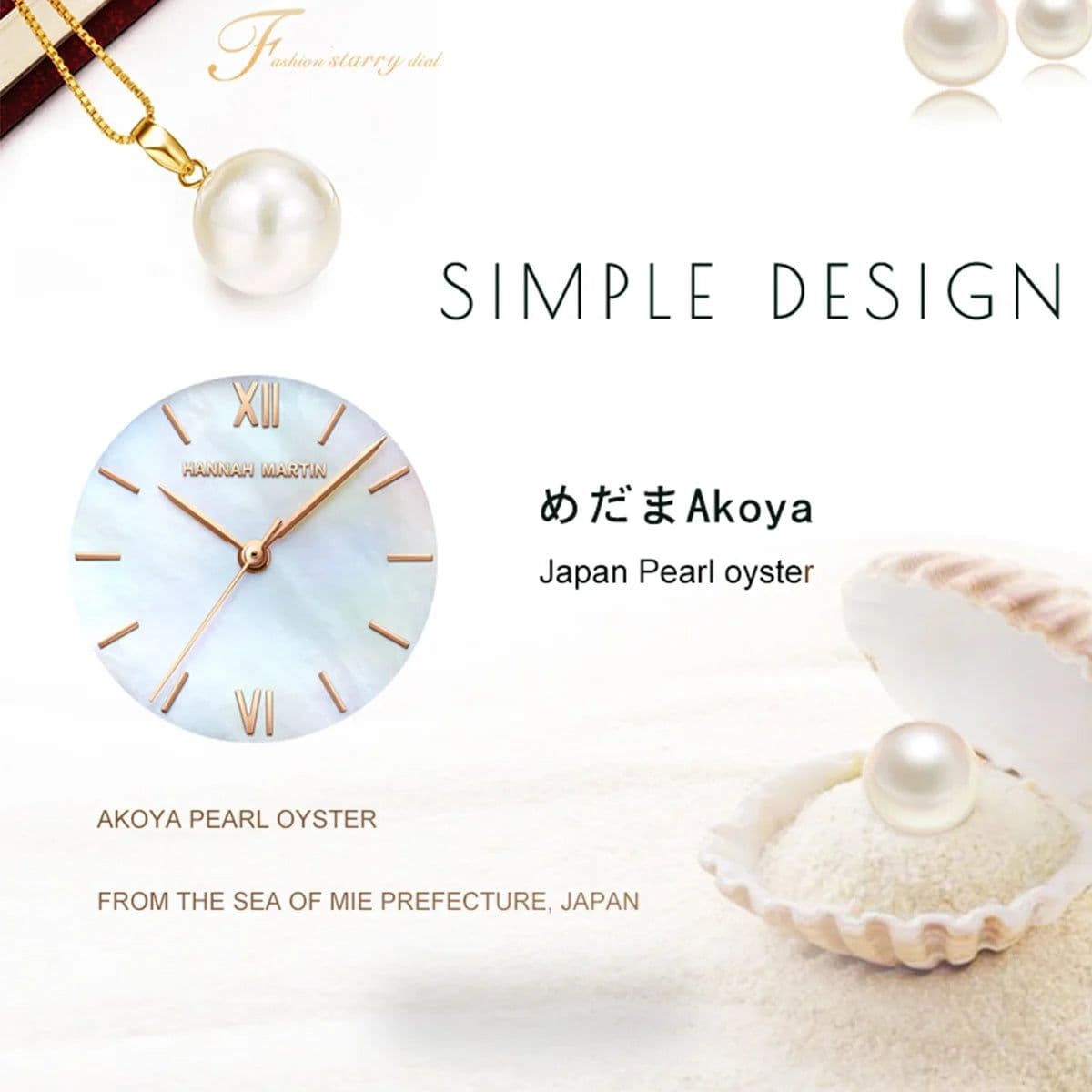 image-Hannah Martin Quartz Movement Watch - Elegant Design & Water Resistant
