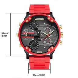image-CAGARNY Stylish Quartz Watch with Dual Time Zones - Fashion for All Occasions