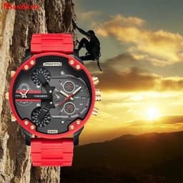 image-CAGARNY Stylish Quartz Watch with Dual Time Zones - Fashion for All Occasions