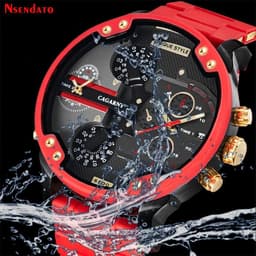 image-CAGARNY Stylish Quartz Watch with Dual Time Zones - Fashion for All Occasions