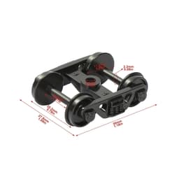 image-Evemodel HO Scale Plastic Railway Bogies - 12 Durable Wheels Set