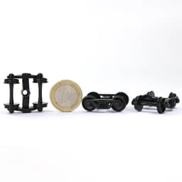 image-Evemodel HO Scale Plastic Railway Bogies - 12 Durable Wheels Set