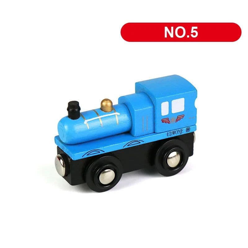 image-SKXNIER Magnetic Wooden Train Car - Educational Railway Toy for Kids